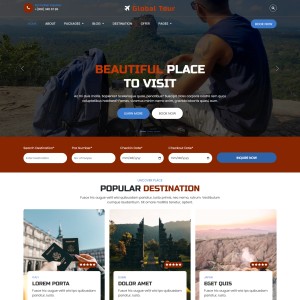Tour travel website templates home page