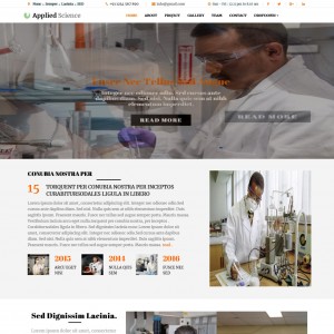 Research lab website template home page