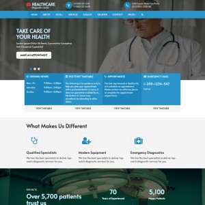 Healthcare website template home page html