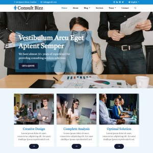 Business consulting services template home