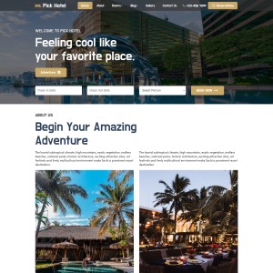 Hotel booking website template home