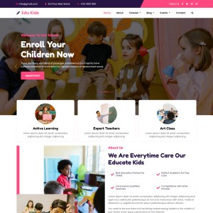 Kids education web template home