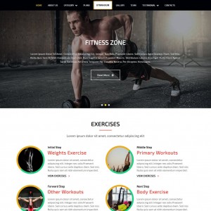 Gym Multipurpose Website Template Home Page