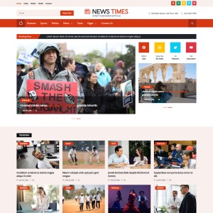 Responsive News Website Template Home Page