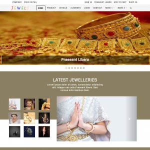 jewelry website templates free download HTML with CSS Home Page