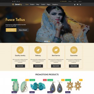 Bootstrap jewelry website template home page