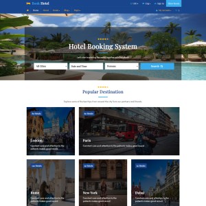 Hotel room booking website template html