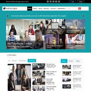 Blog site template home page