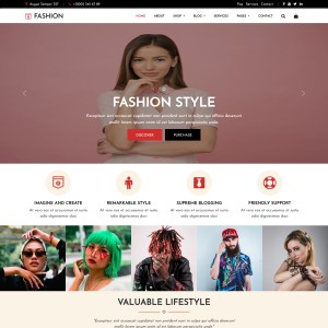 Fashion designing website template home