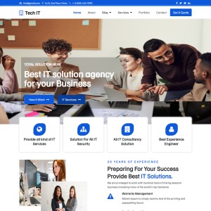 Software company template home page