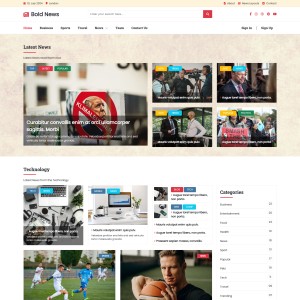 News Bootstrap Template Home Page Design