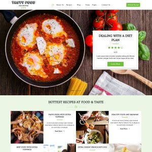 Recipe cookbook free bootstrap website template