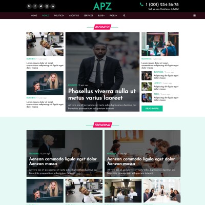 News paper website template responsive home