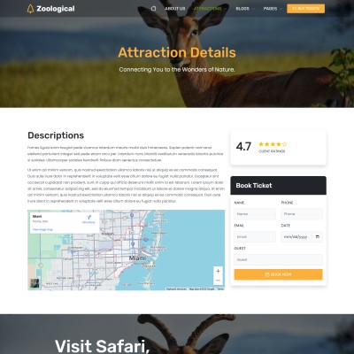 Attraction details page - Zoo carousel ride in the kids play area