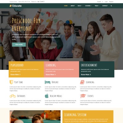 School website template home