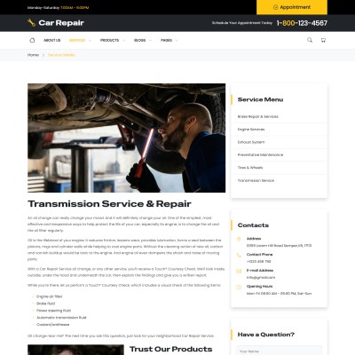 Service Details Page – Description, pricing, FAQs