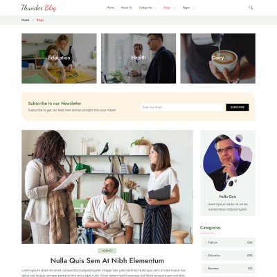 Responsive blog listing design for news and article website