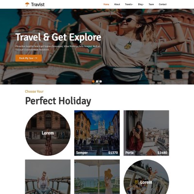 Travel site template html