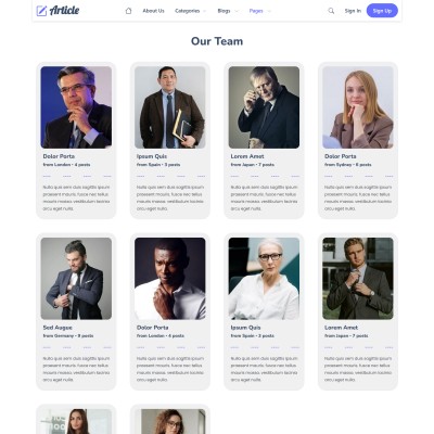 Authors directory – list of educators and contributors, bio, photo, and published posts