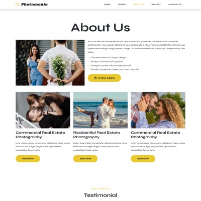 About Me / About Us – Introduction with bio and experience
