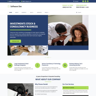 Software design company web template home page