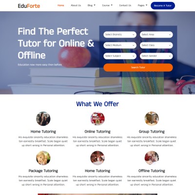Academic website template html home