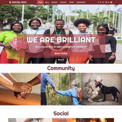 NGO website template home page html