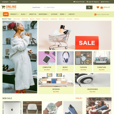 Online store web template home