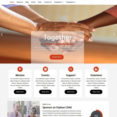 social work website template home page