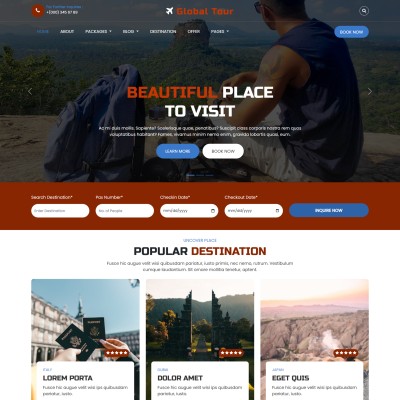 Travel bootstrap responsive template