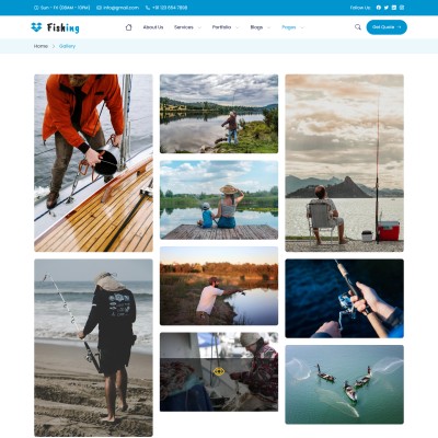 Photo gallery showing members with their fish catches