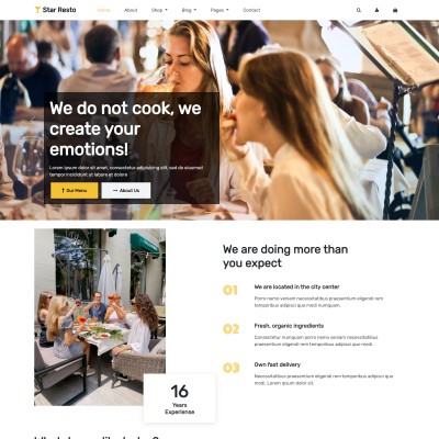 Restaurant web template home page html