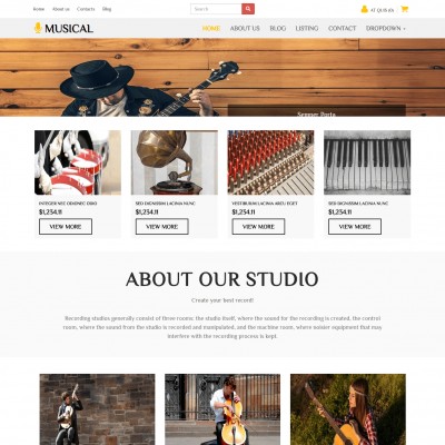 Music HTML Website Template Home Page