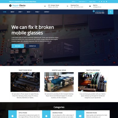 Mobile store website template home