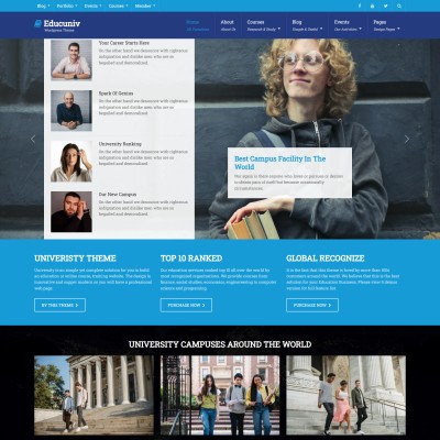 Academic html template home