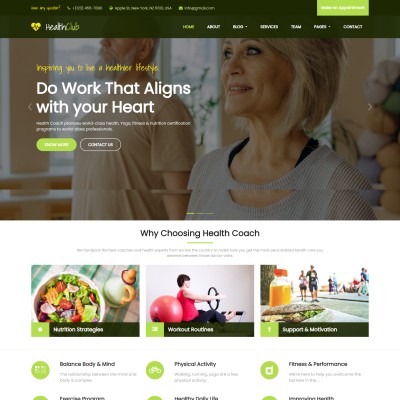 Health website template bootstrap5