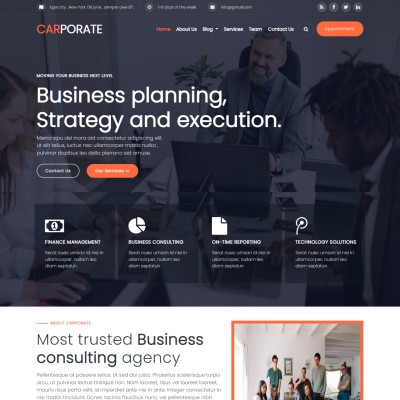 Corporate company template home page html
