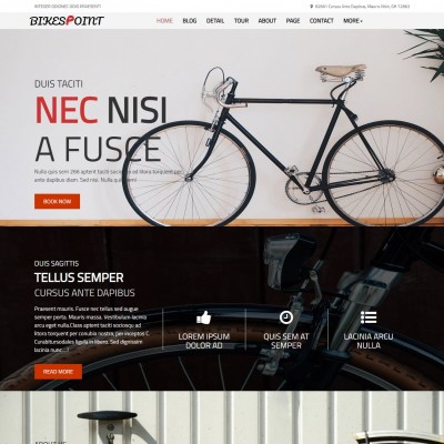 Bicycle shop template home