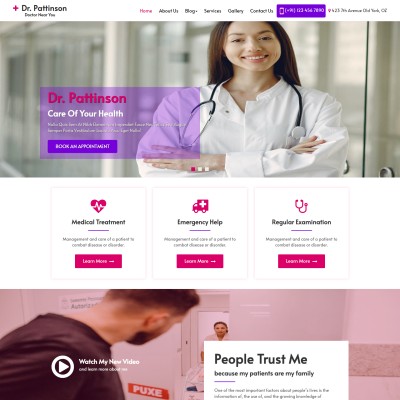 Clinic website template home page html