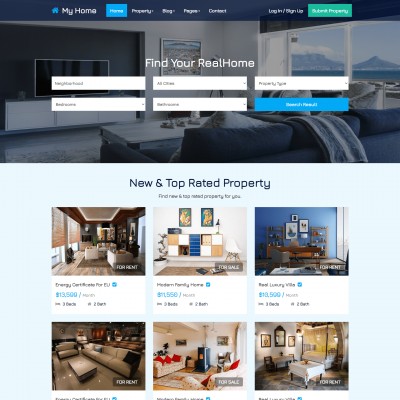 Real estate html template bootstrap