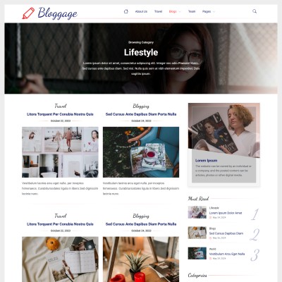 Bootstrap 5 blog template responsive posts list design