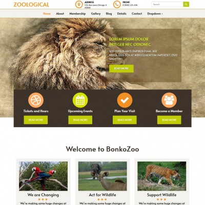Nature website template home page
