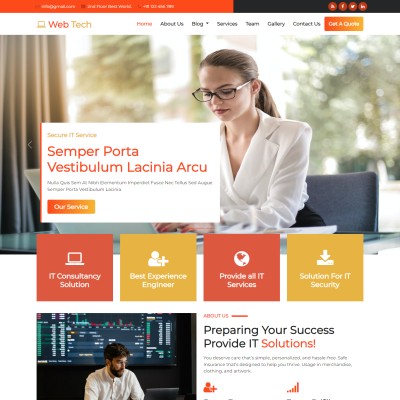 Web development company website template html