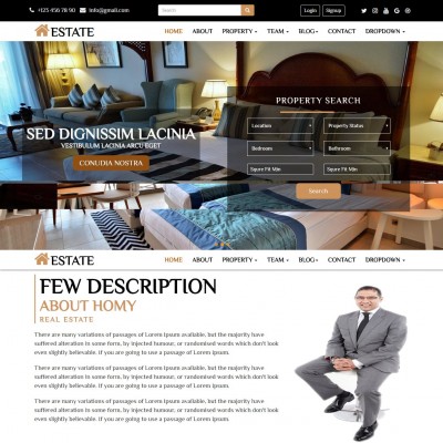 Real estate responsive website templates free download home html