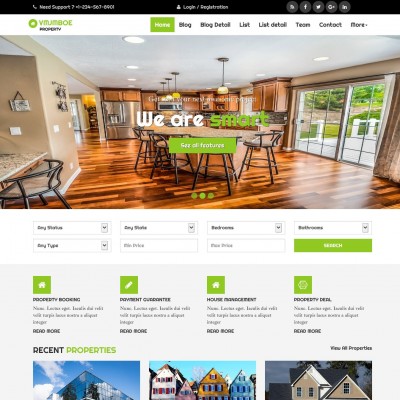 Real Estate Multipurpose HTML5 Website - Website Templates