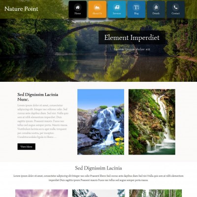 Nature photography website template home page