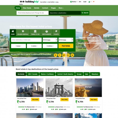 Travel booking website templates home