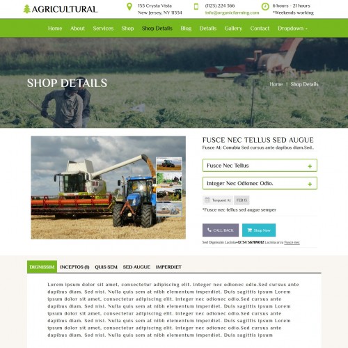Agriculture product details and shopping
