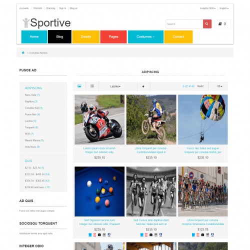 Sports Blog Bootstrap Page