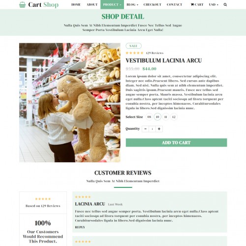 eCommerce product details page design